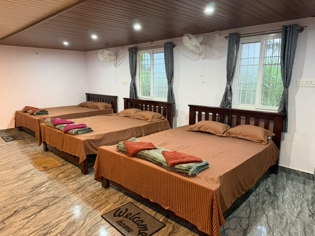 Beds with fresh linen